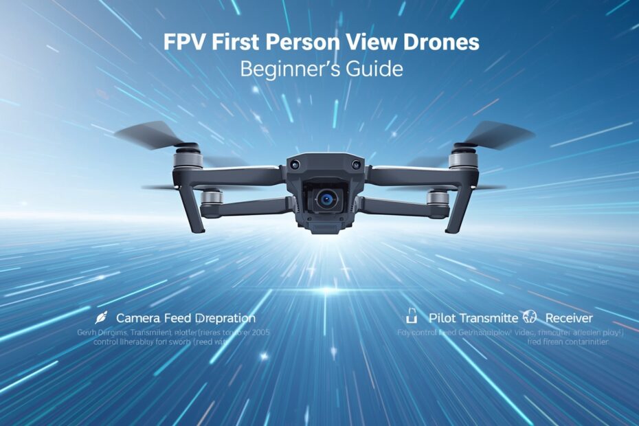 Lucid Origin A realistic educational scene showing an FPV Firs 1