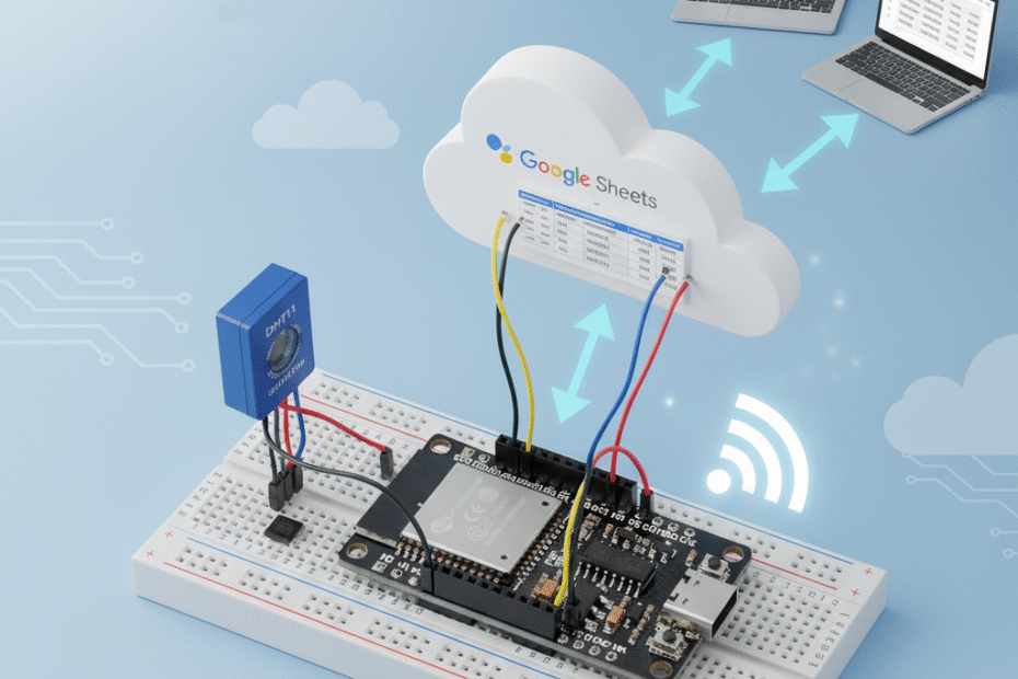 esp iot data loging google sheet
